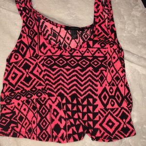 f21 crop aztec tank top